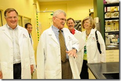 University of Arizona President Eugene Sander Tours U of A Research Park on August 29, 2011