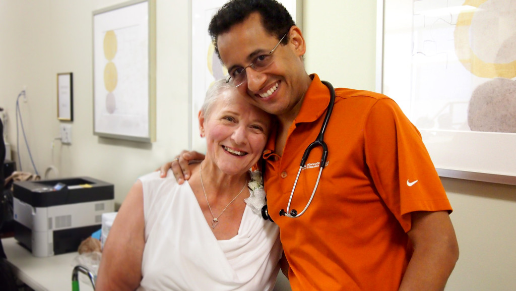Diane and Dr. Suda at the Chandler Regional Medical Center (Dignity Health)