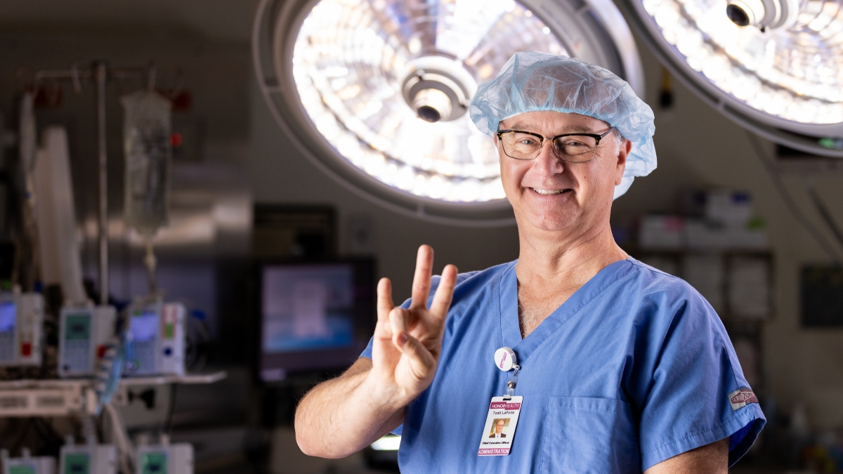HonorHealth CEO Todd LaPorte (shown at the HonorHealth Scottsdale Osborn Medical Center) said one of the benefits to ASU will be access to HonorHealth’s footprint of resources, which includes primary care and urgent care clinics, a behavioral health hospital, a rehabilitation hospital and acute care hospitals. Photo by Samantha Chow/Arizona State University
