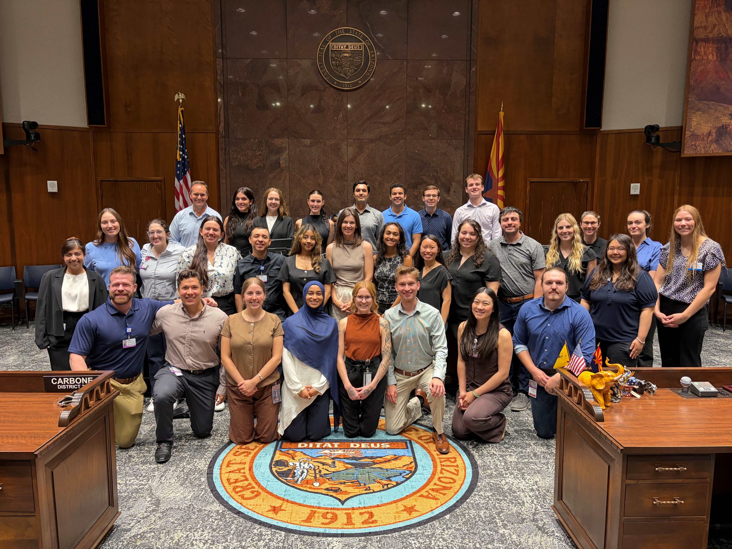 Medical students and residents — with Representative Sarah Ligouri — visited the Arizona State Capitol to learn how they can advocate for the future of health care in the state.